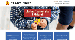 Desktop Screenshot of folktinget.fi